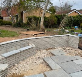 A photo of a Curved Garden Wall
