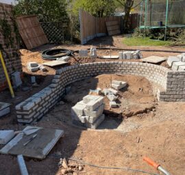 A photo of a Curved Garden Wall
