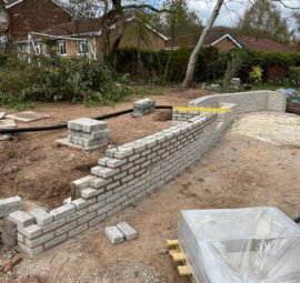 A photo of a Curved Garden Wall