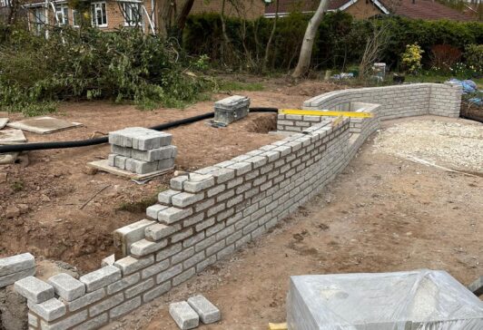A photo of a Curved Garden Wall